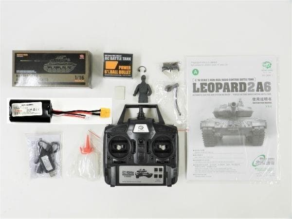 技術基準適合証明済 ヘンロン 1/16 レオパルト2 A6 3889-1