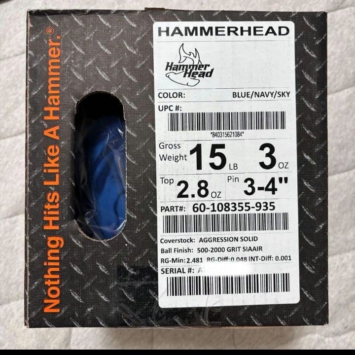 ハンマーヘッド 15p ボウリングボール、 ハンマー 、レジェンドスター