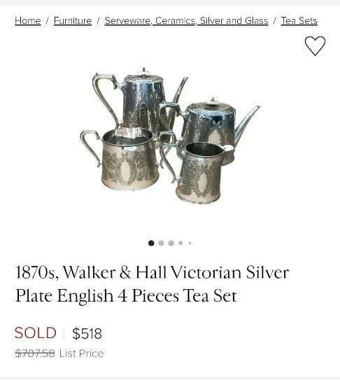 アンティーク　シルバー ティーポット ティーセット