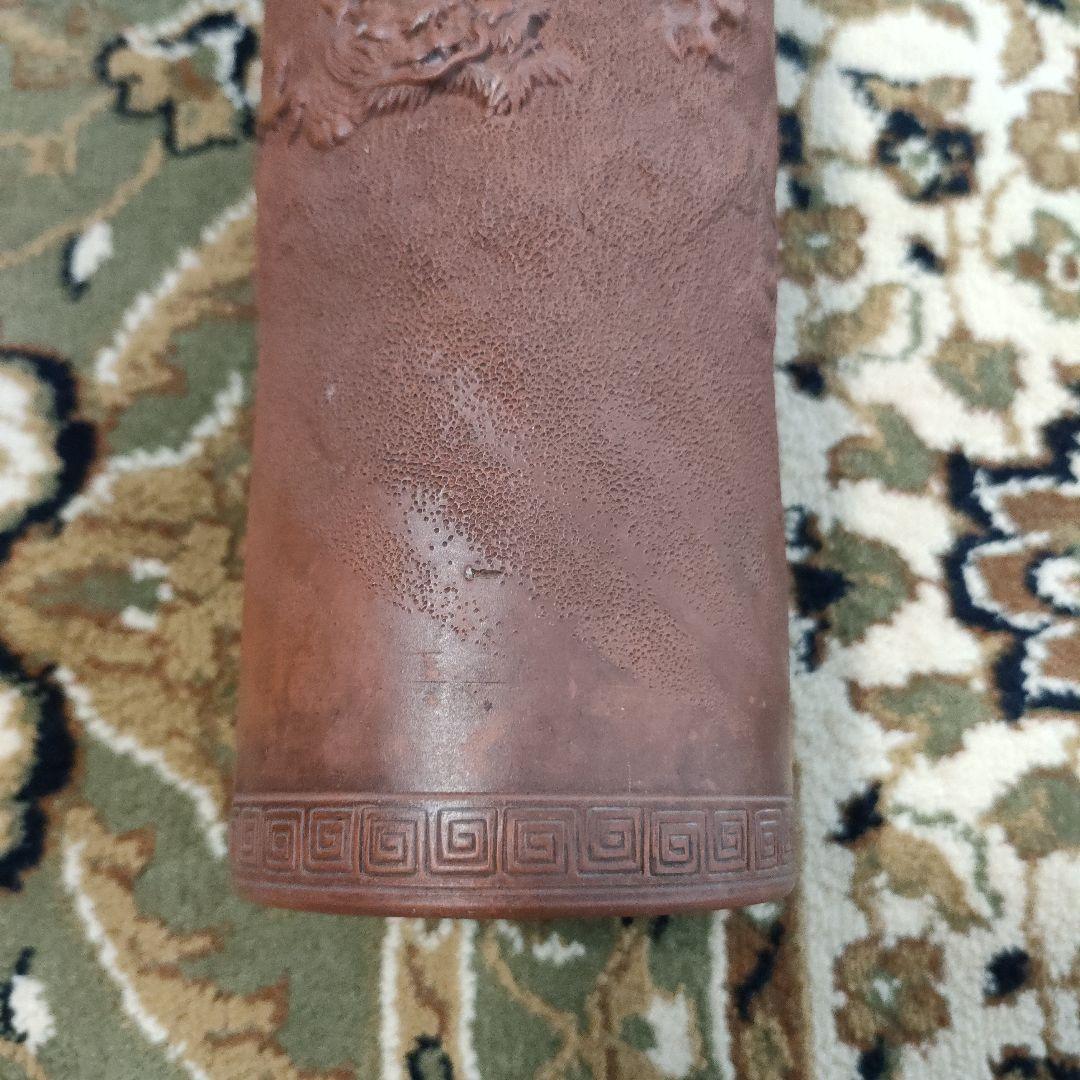 大日本常滑龍工組製 朱泥 雲龍紋 高さ21m