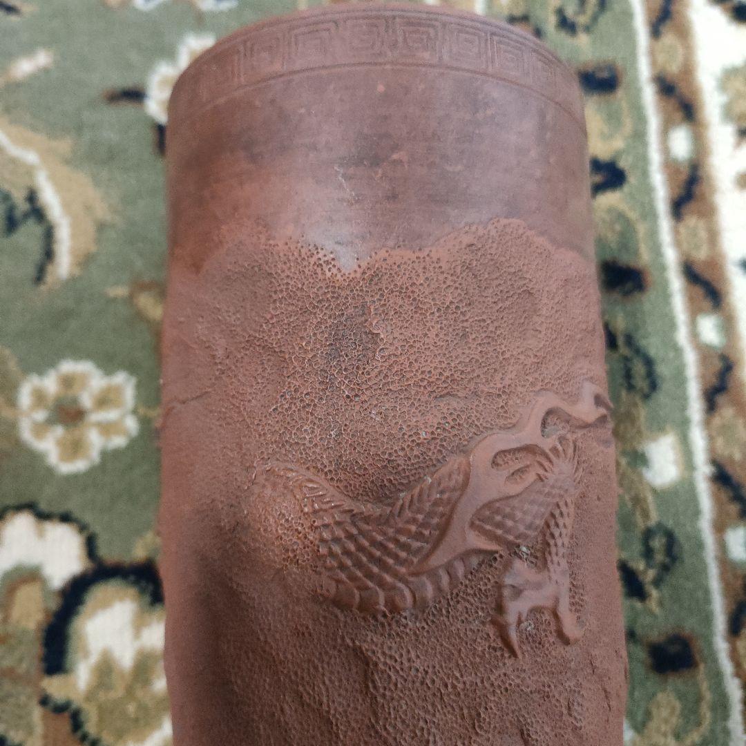 大日本常滑龍工組製 朱泥 雲龍紋 高さ21m