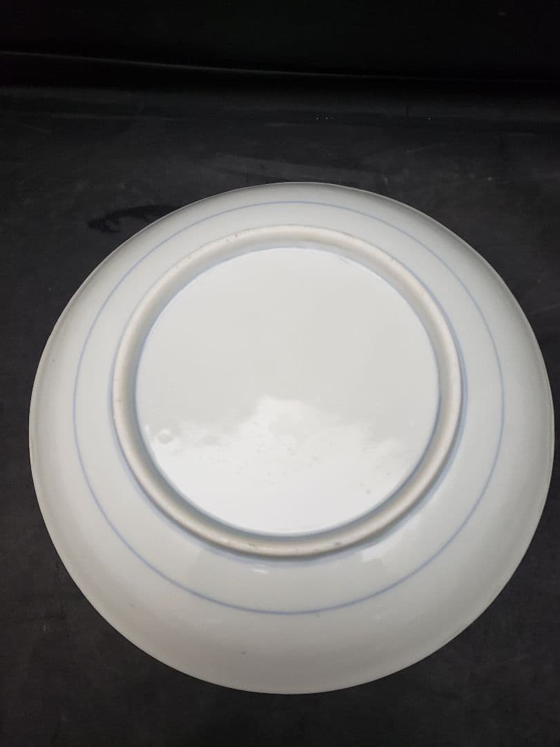 古伊万里　染付皿　5枚　富士山　三保の松原　アンティーク