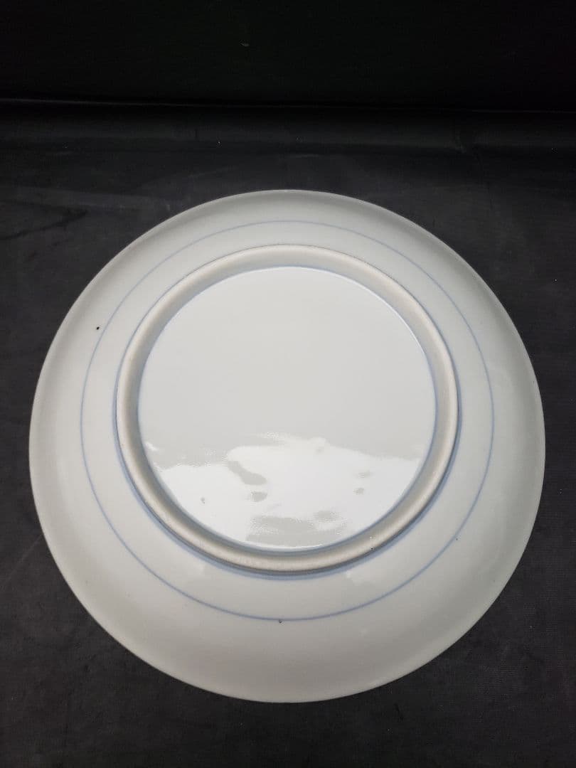 古伊万里　染付皿　5枚　富士山　三保の松原　アンティーク