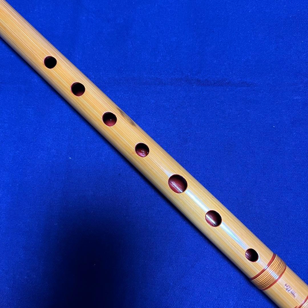 篠笛 喜月 4本調子 唄用（ドレミ調）天地籐巻 笛袋付