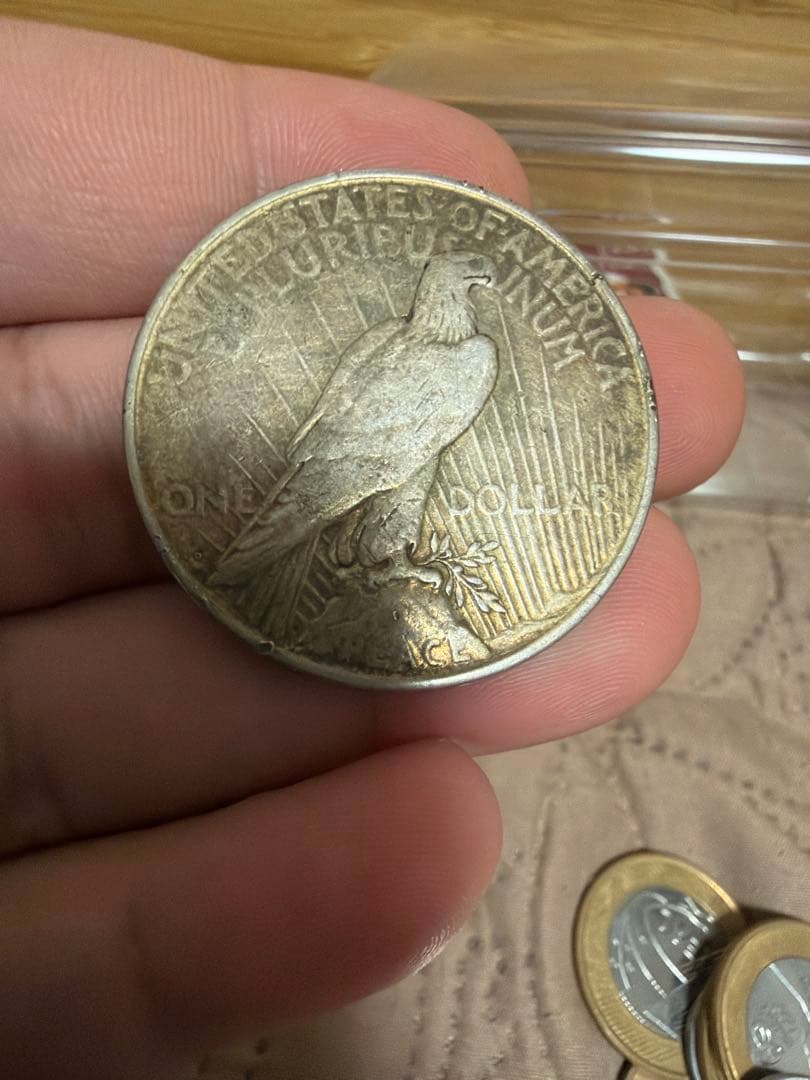 リバティ 旧貨幣 ワシデザインピース1ドル銀貨1922年!!!