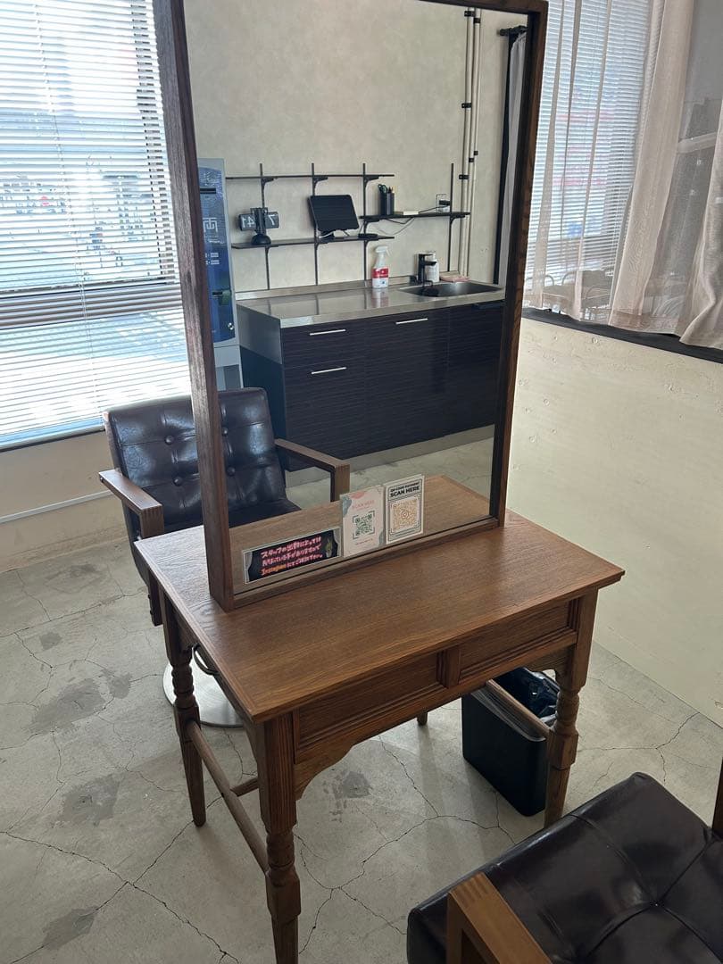 【中古】セット面 美容室 美容師 ドレッサー 両面鏡 #03