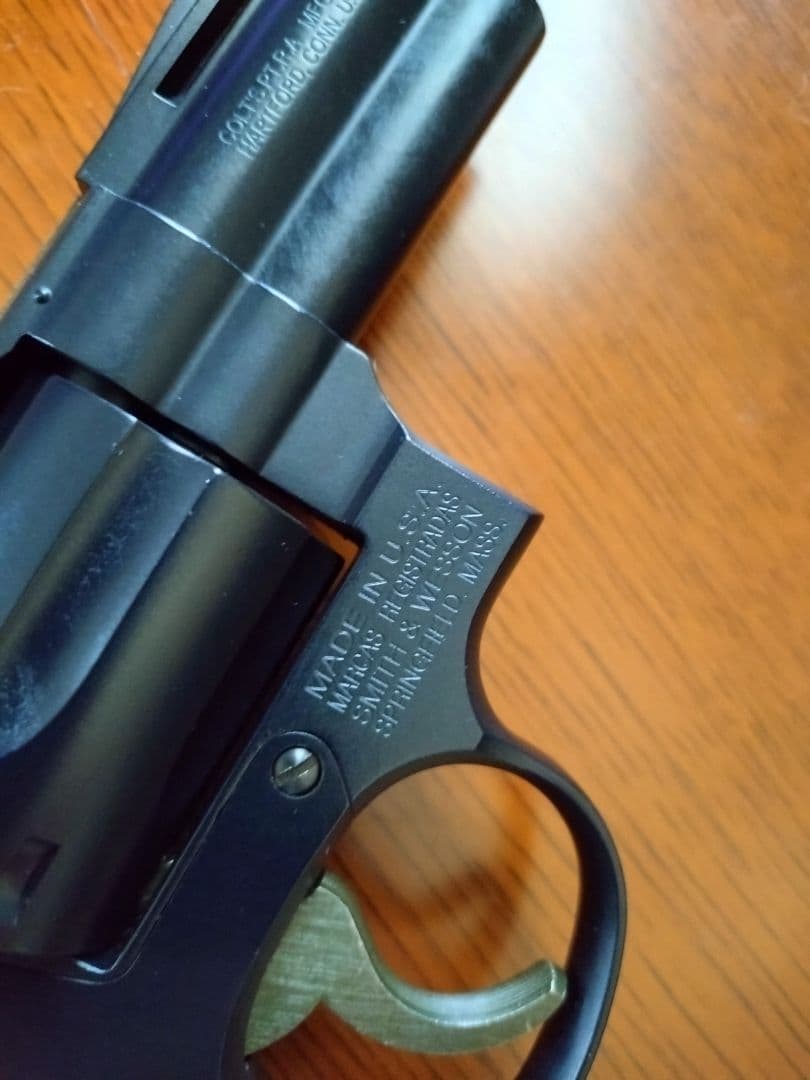 HWS スマイソン　2.5インチ　HWモデルガン　木製グリップ　アダプター付き