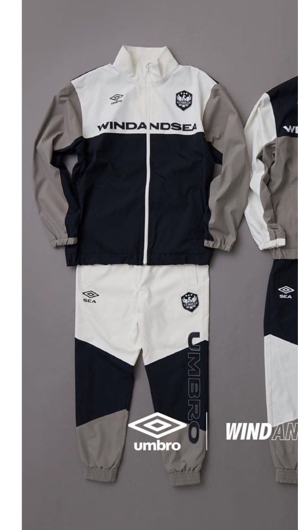 wind and sea umbro セットアップ　ジャージ
