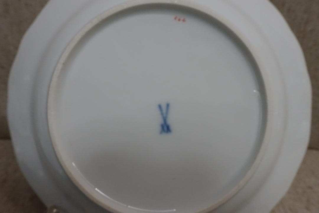 マイセン ピンクローズ プレート３枚セット