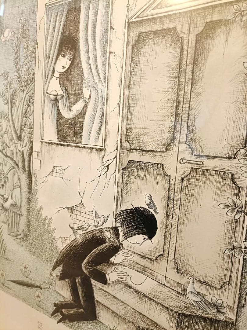 【レイモン・ペイネ】臆病な恋人　本人直筆サイン入り【限定リトグラフ】