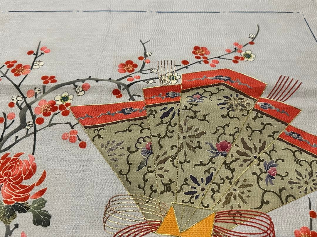 明治期・時代袱紗2点まとめ売り 敷物裂 掛け袱紗 古布 古裂