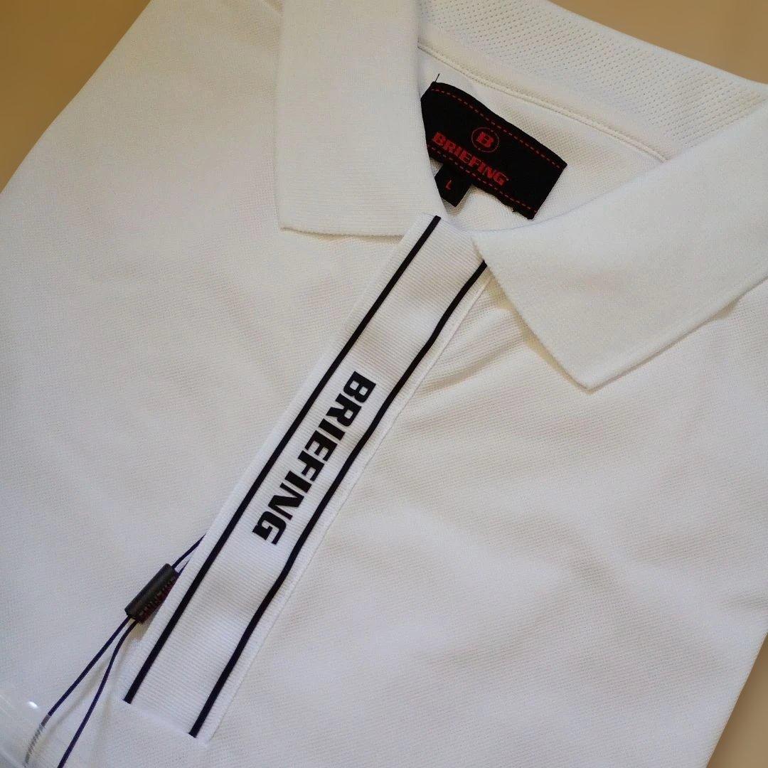 新品！BRIEFING ホワイト ポロシャツ Lサイズ リラックスフィット