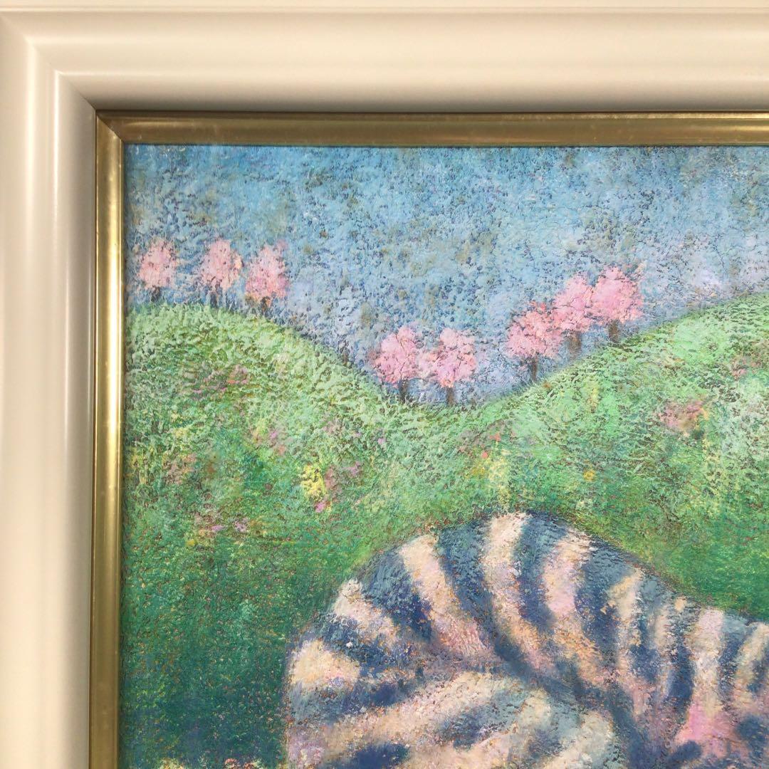 『冬うー特価』　絵画　油絵　『春眠』　猫