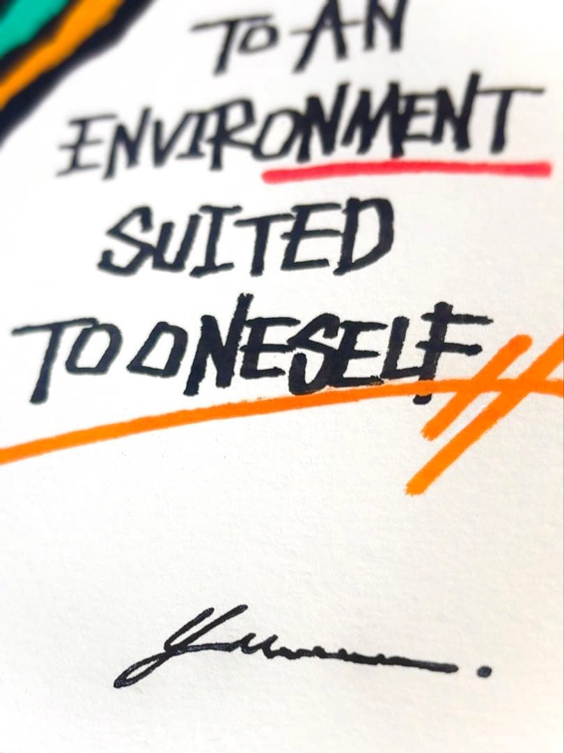 ゴ*カ様 「 空を選んだクジラ 」｜絵画 原画 抽象画 絵 動物画 ドローイング