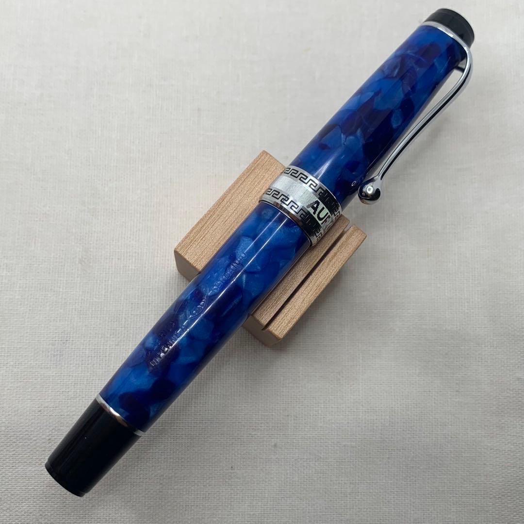 アウロラ　オプティマ　万年筆 14K EF（極細字） ブルーCT