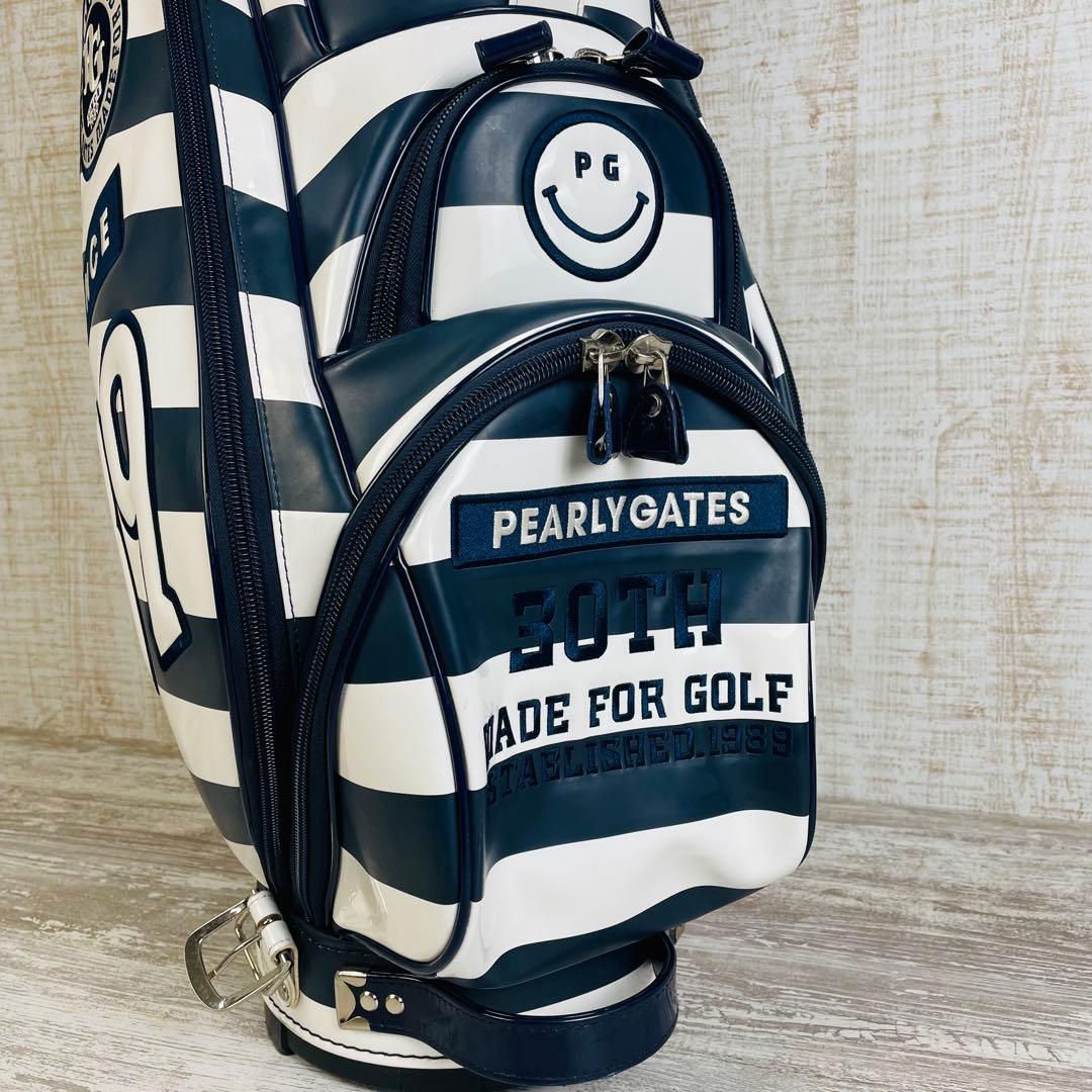 【限定品】PEARLY GATES ボーダー柄　30周年記念　キャディバッグ