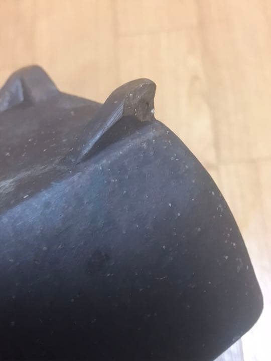 盆栽鉢時代紫泥佳山手捻り正方ミニ盆栽鉢梨皮山野草12x7.5cm植木鉢古鉢