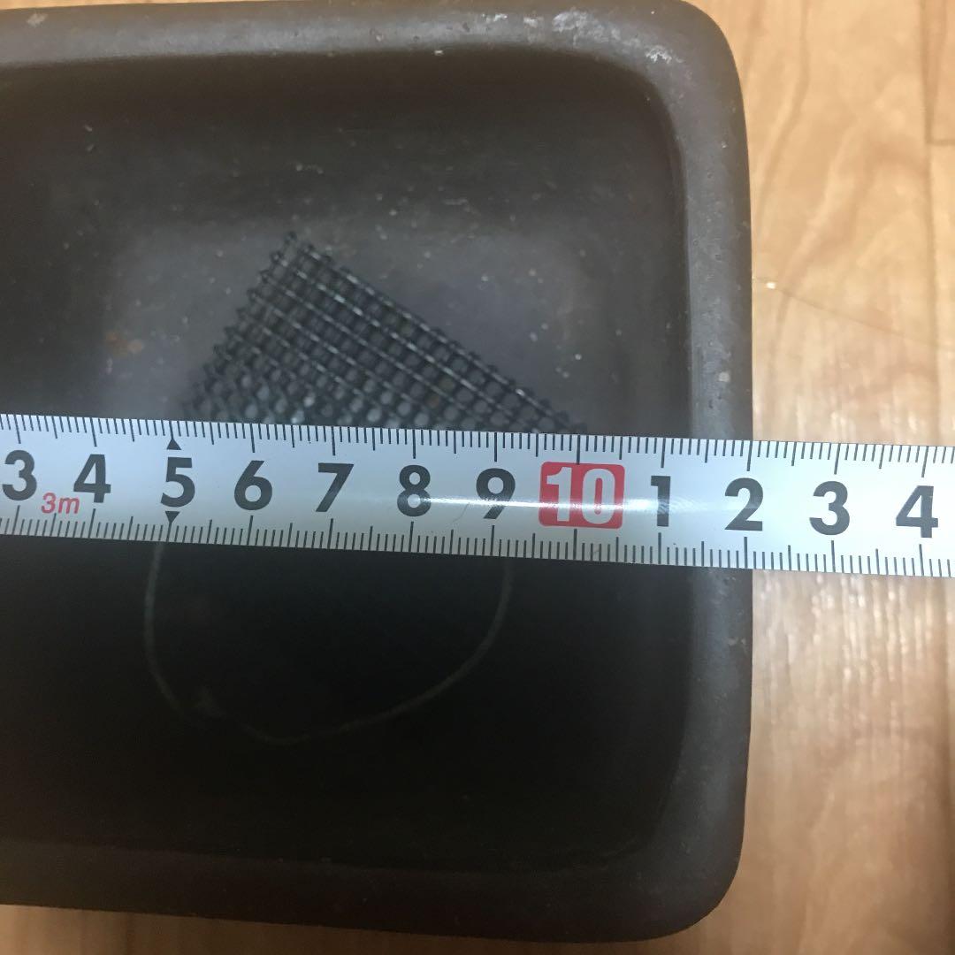 盆栽鉢時代紫泥佳山手捻り正方ミニ盆栽鉢梨皮山野草12x7.5cm植木鉢古鉢