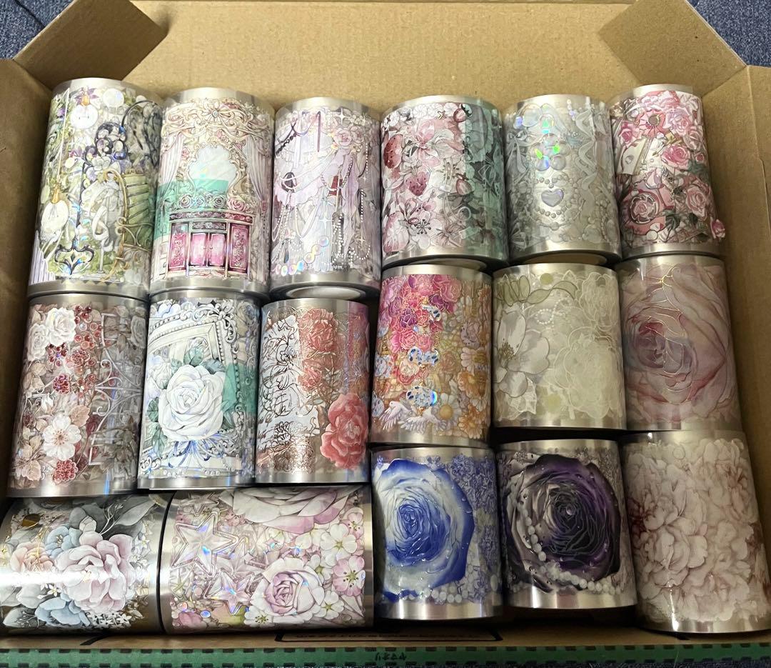 ⑤PETテープ　まとめて　マスキングテープ　海外　女の子　花