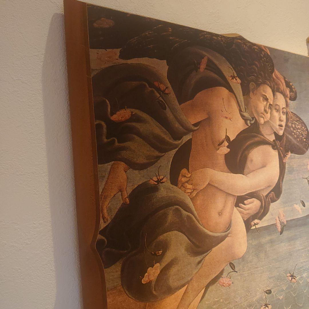 【ITALY製】ボッティチェリ ヴィーナスの誕生 複製画　木製　100✕70cm