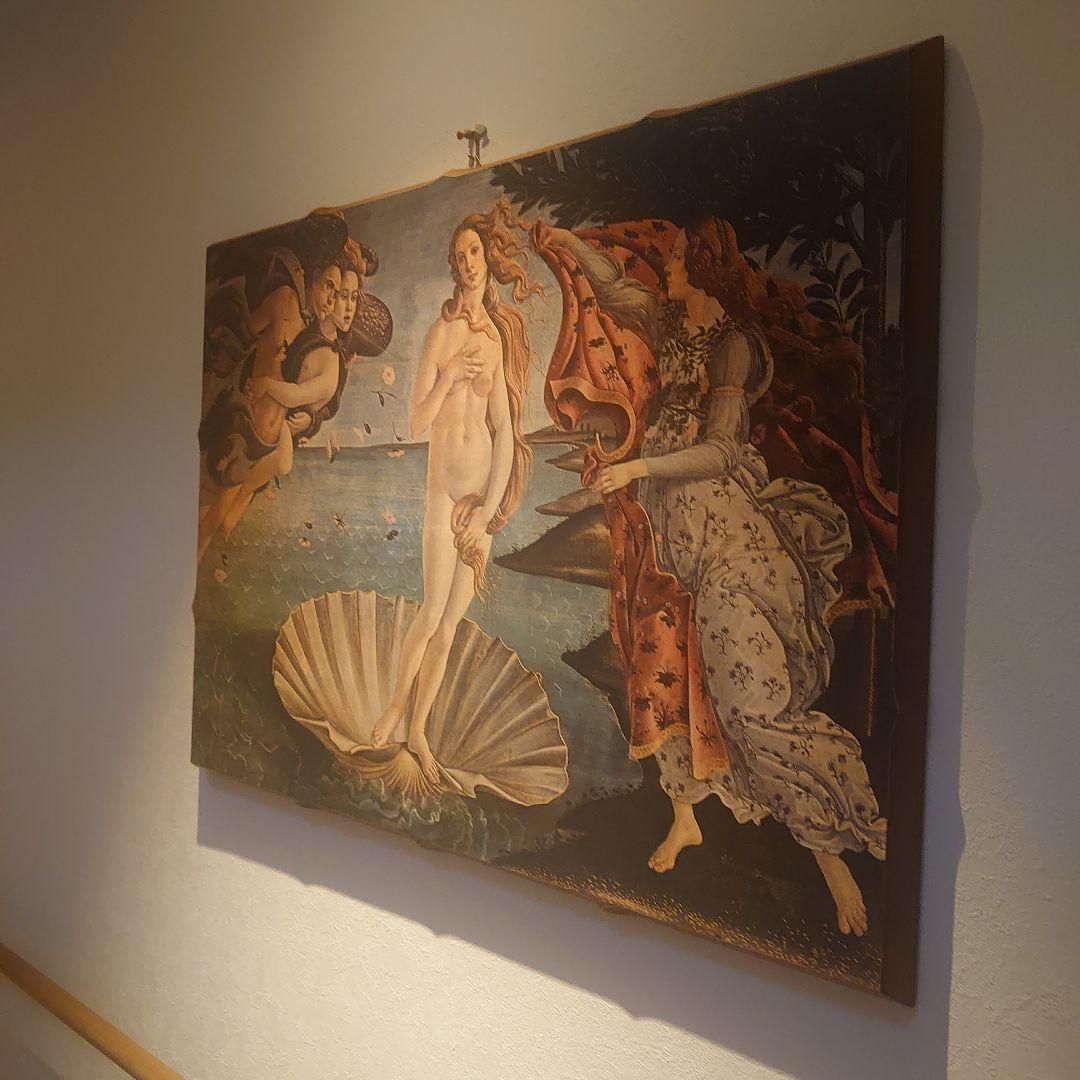 【ITALY製】ボッティチェリ ヴィーナスの誕生 複製画　木製　100✕70cm