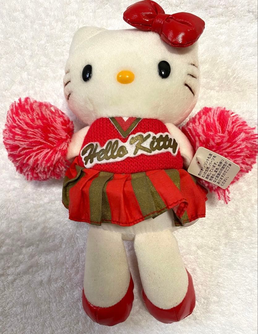 【希少】レトロ　ハローキティ　チアガール3体セット レアサンリオ　ぬいぐるみ