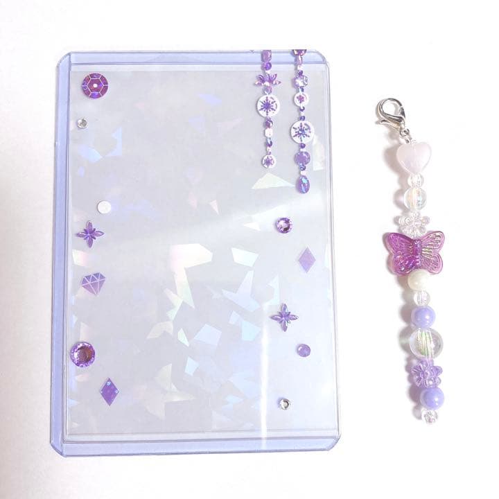 【オーダーページ】デコトレカケース・ホログラムスリーブ 紫セット