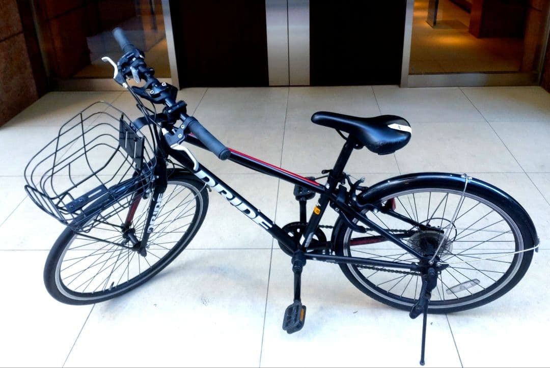 引取歓迎used あさひドライドR246-Jブラック24インチ仏式バルブ空気入付