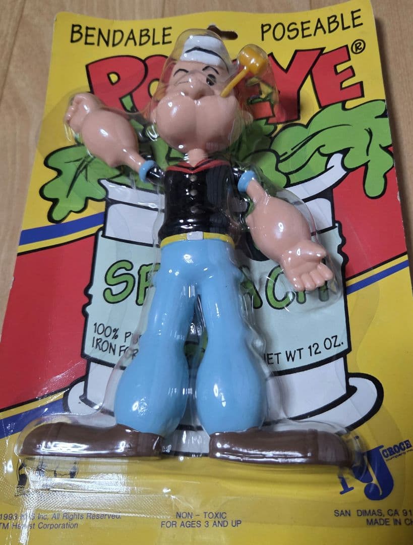 1993年製　激レア品　ポパイ&オリーブ 可動式フィギュアセット　高さ約18cm