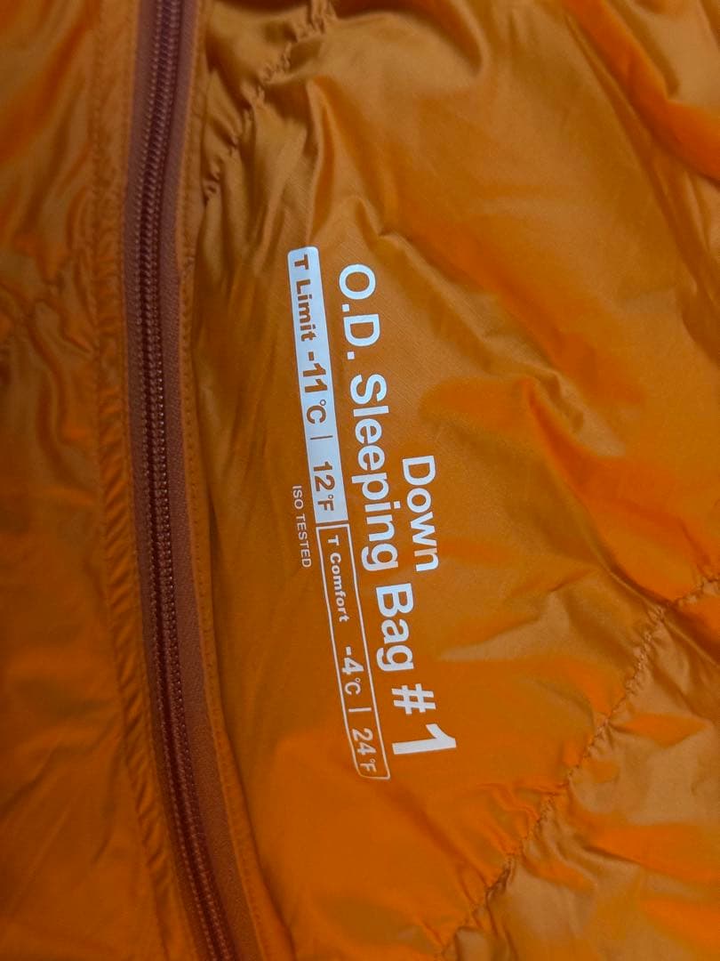 mont-bell O.D. Sleeping Bag #1 オレンジ