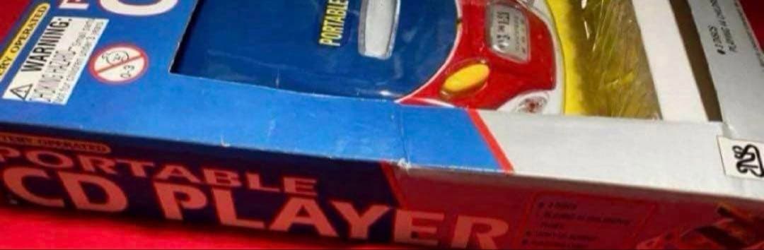 80s【未使用】昭和レトロクラシックTOYポータブルミニCDプレーヤー昭和レトロ