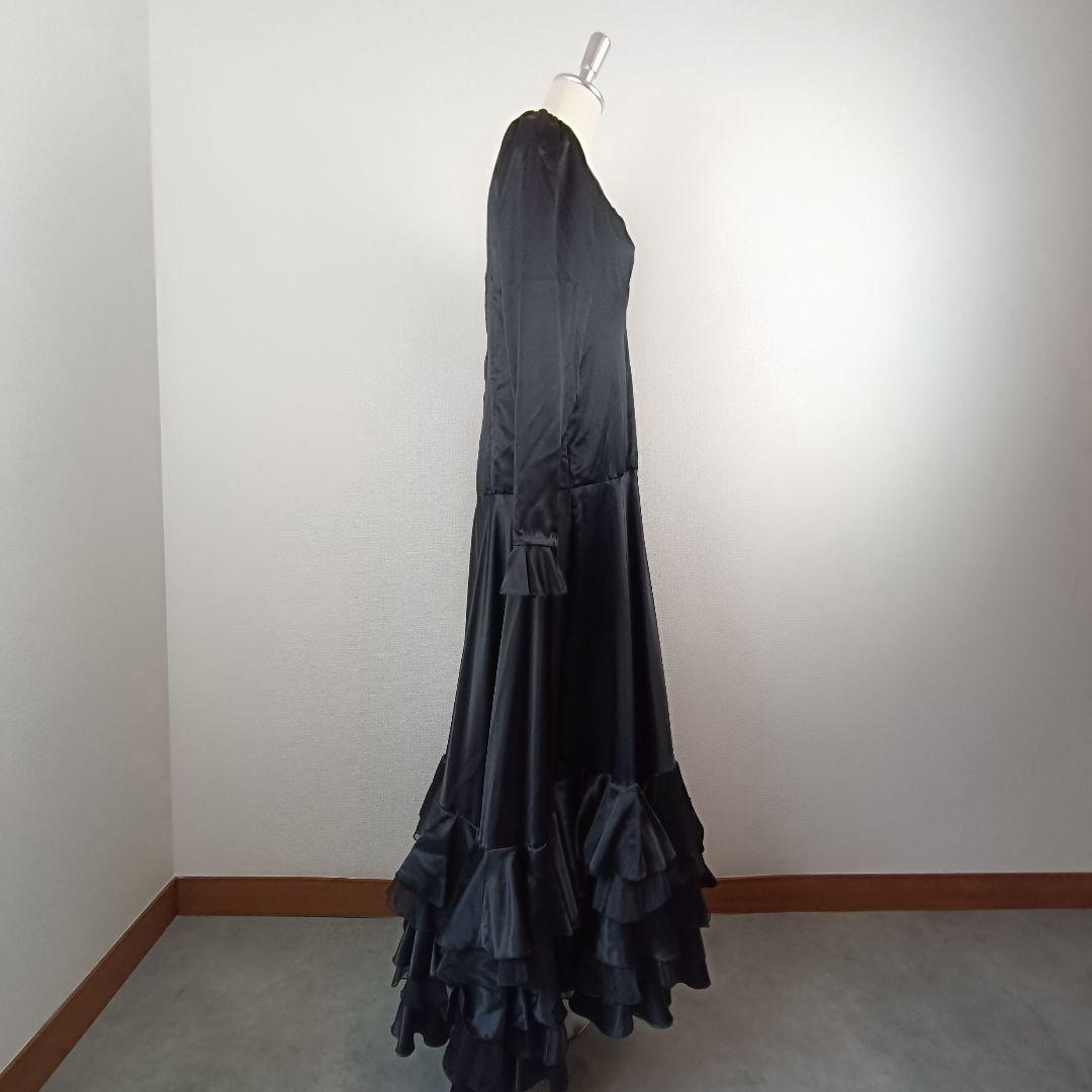 cr60 【レア】フラメンコドレス ブラック フリル衣装