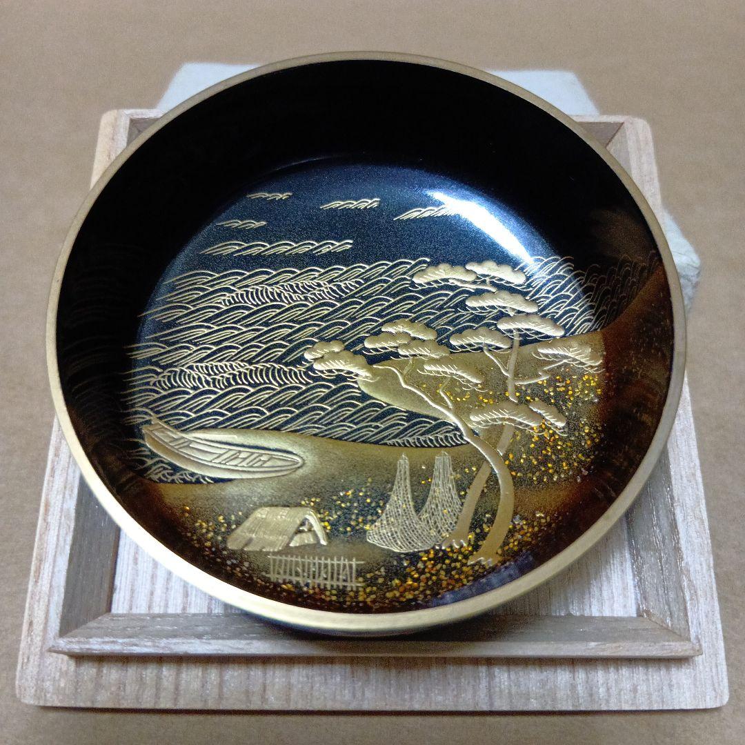 茶道具　須磨蒔絵内梨地大棗