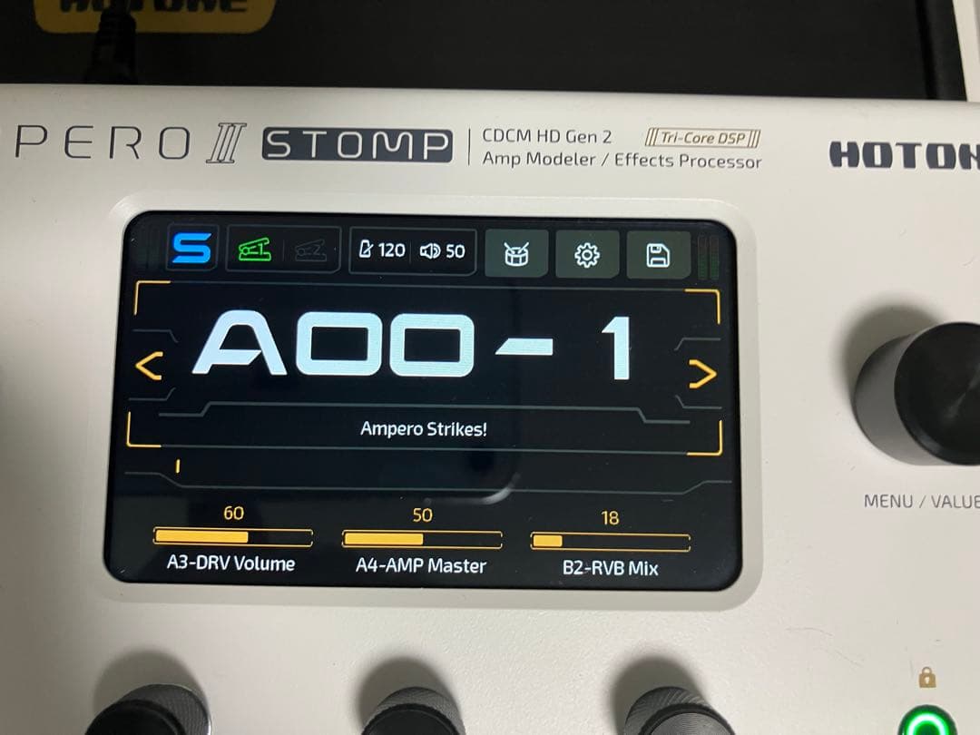 マルチエフェクター HOTONE Ampero Ⅱ Stomp 最新ファーム