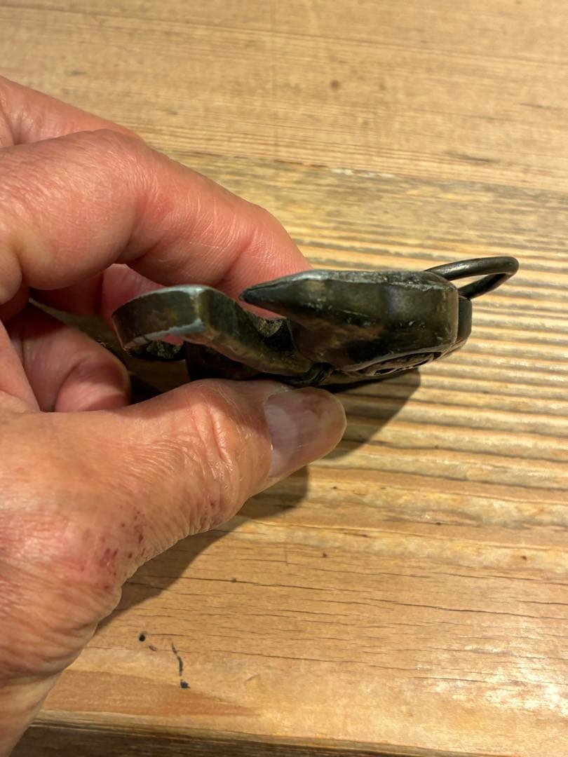 ビンテージ　70s スカル　髑髏　骸骨　死神　バックル　ネイバーフッド　レトロ