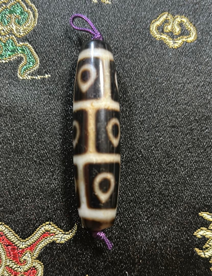 仏心九眼天珠　ハンドメイド品／送料込　匿名発送／チベット　天珠　お守り