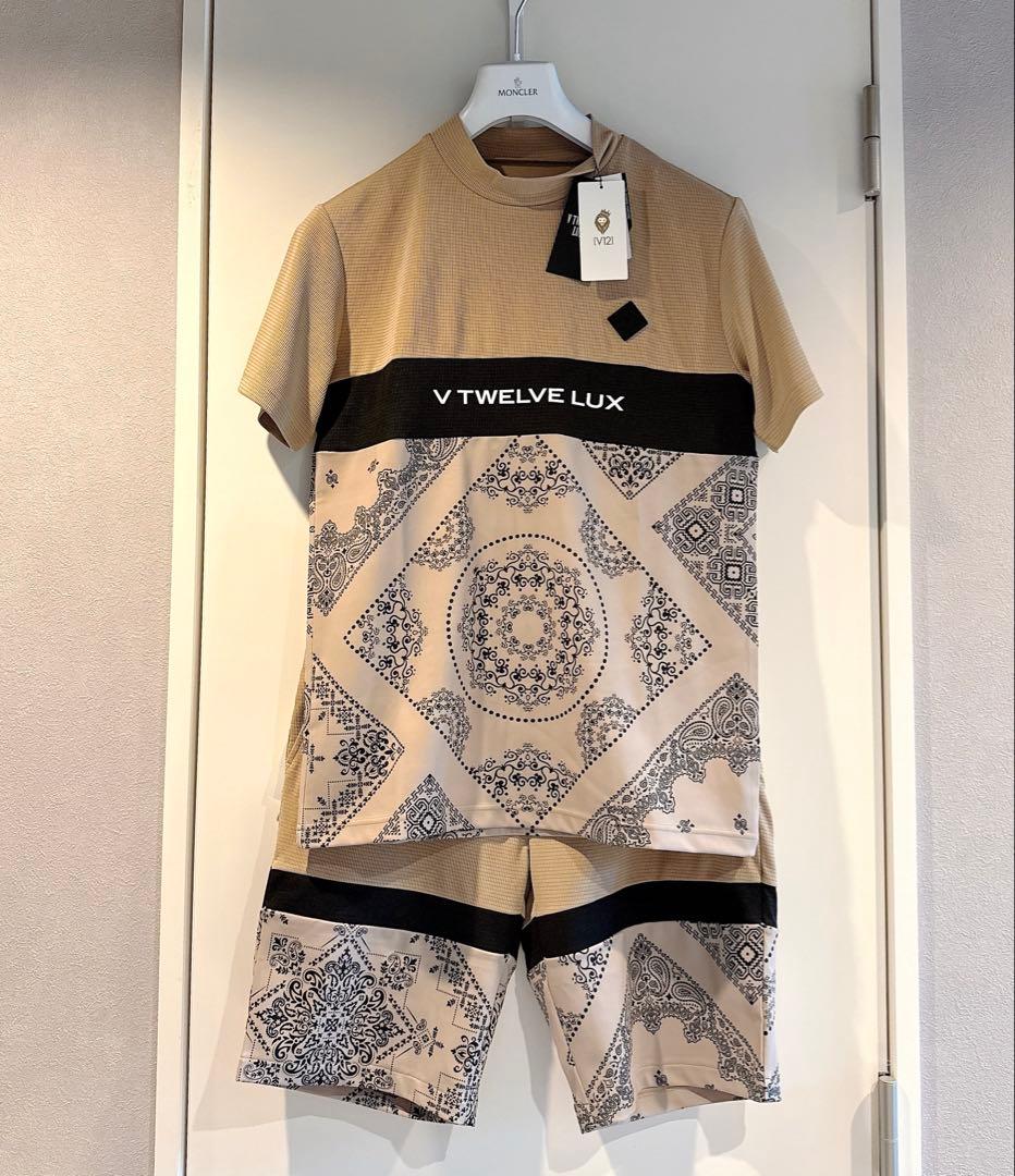 新品 ★ V12 セットアップ モックネック ショーツ ハーフパンツ シャツ