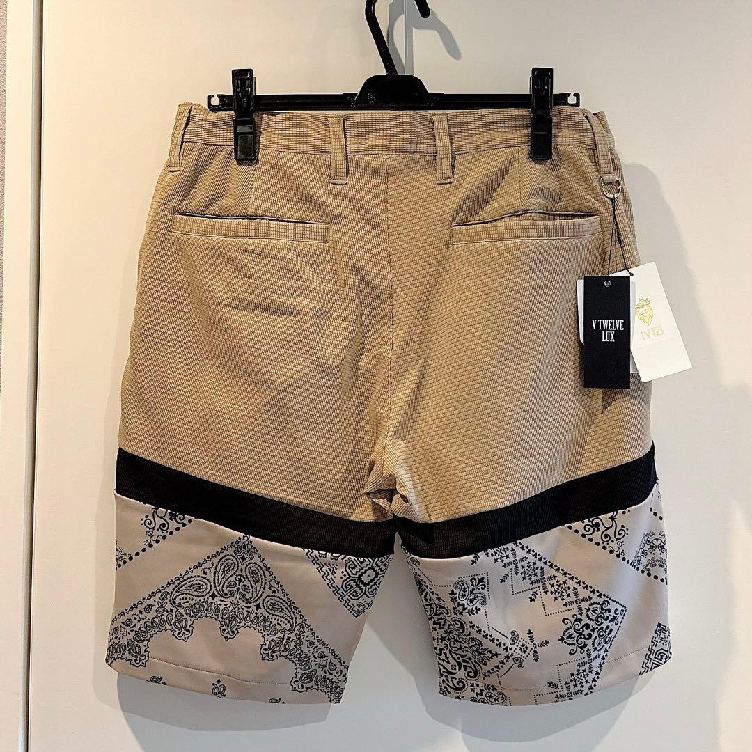新品 ★ V12 セットアップ モックネック ショーツ ハーフパンツ シャツ