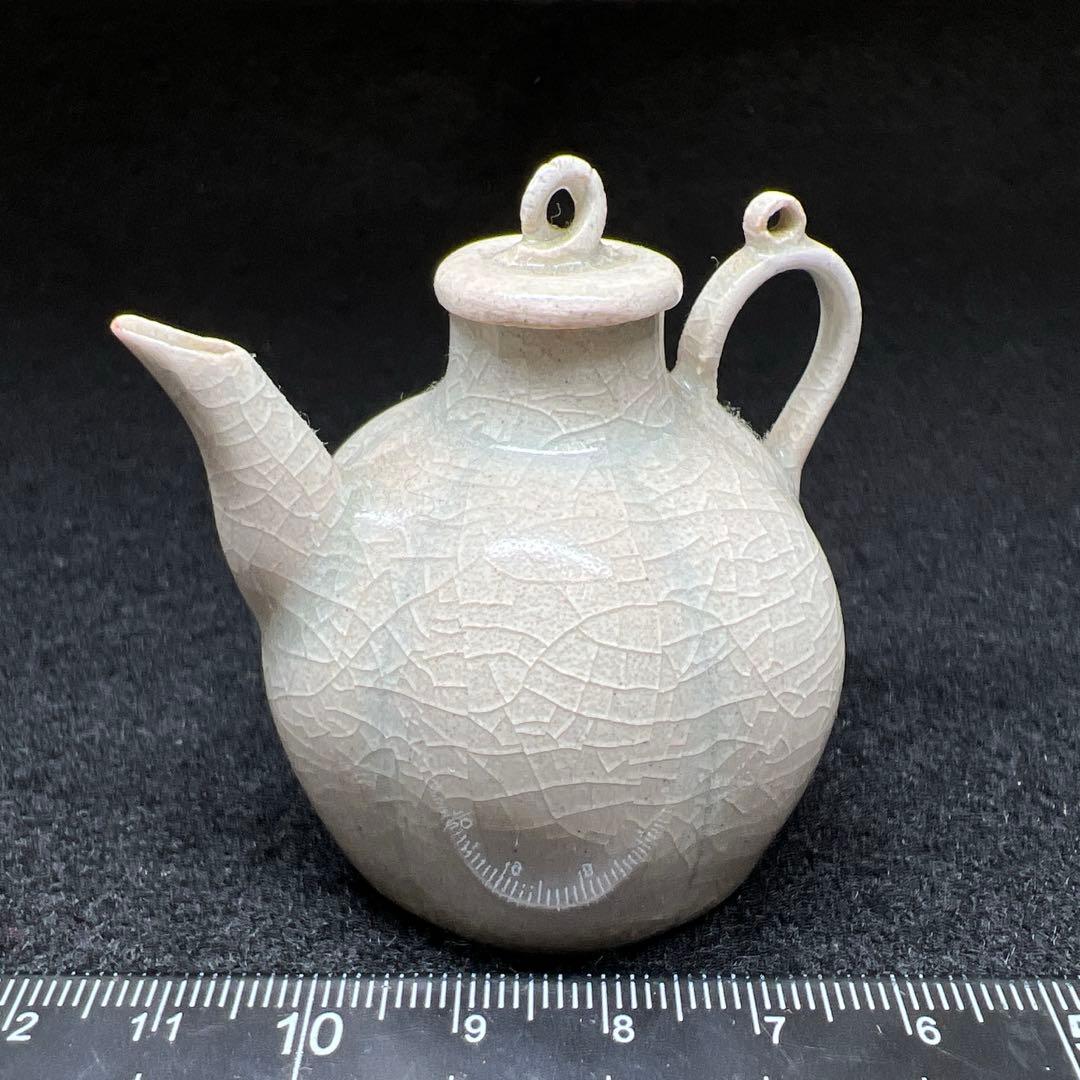 中国宋時代　青白磁急須　幅約5.5㎝　東Y7-1208☆2F