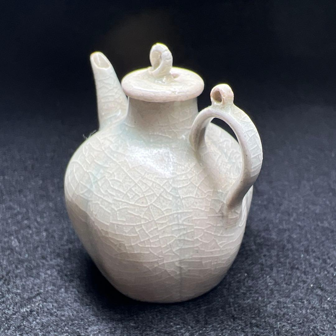 中国宋時代　青白磁急須　幅約5.5㎝　東Y7-1208☆2F