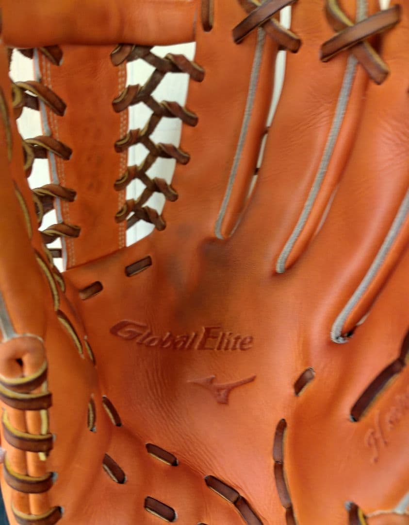 ミズノ 硬式グローブ オレンジ