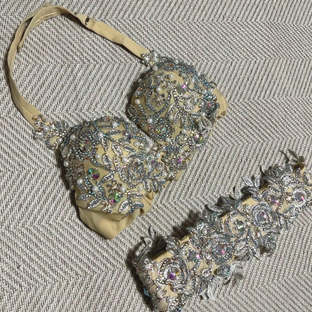 ベリーダンス衣装　ブラ＆ベルト　ブラベルトＳサイズ