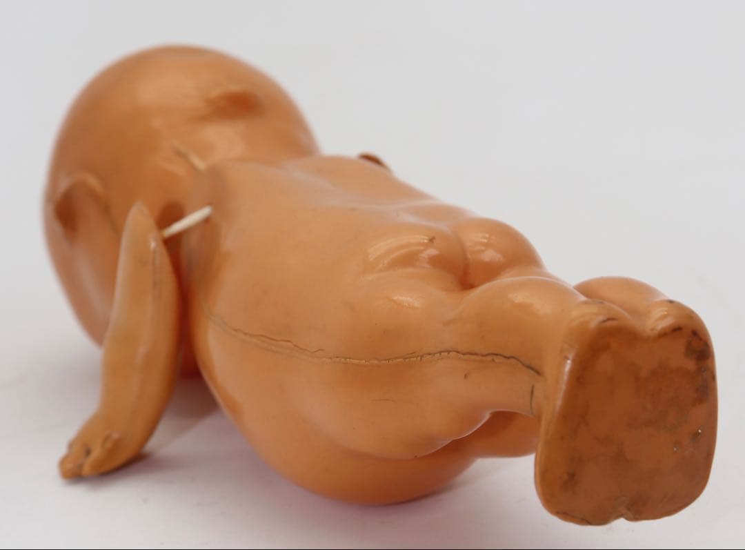 アンティーク・セルロイド・キューピー人形 ベージュ19cm