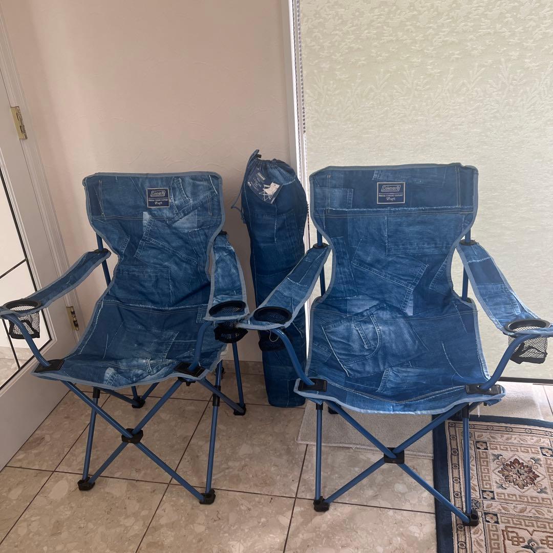 ✨ペアセット✨Coleman コンパクト リゾート チェア デニム 廃盤