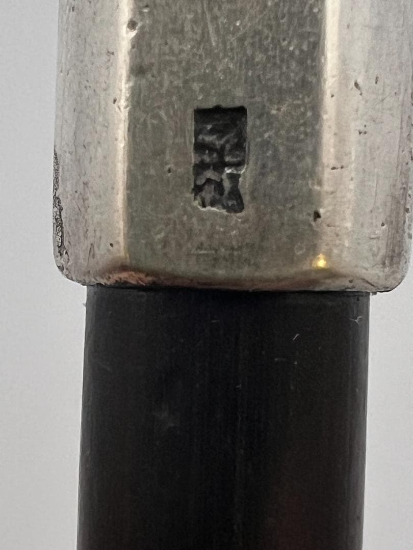 純銀製　純刻印　煙管　キセル　六角形　銀細工　アンティーク　重量約32g