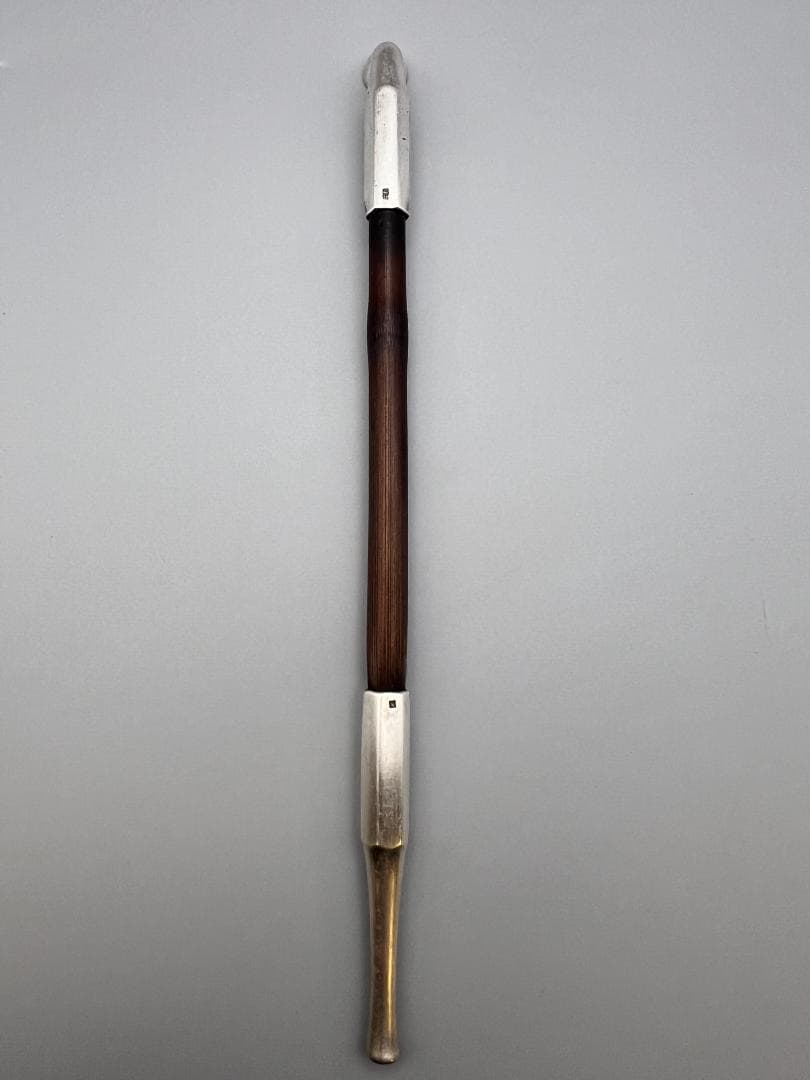 純銀製　純刻印　煙管　キセル　六角形　銀細工　アンティーク　重量約32g