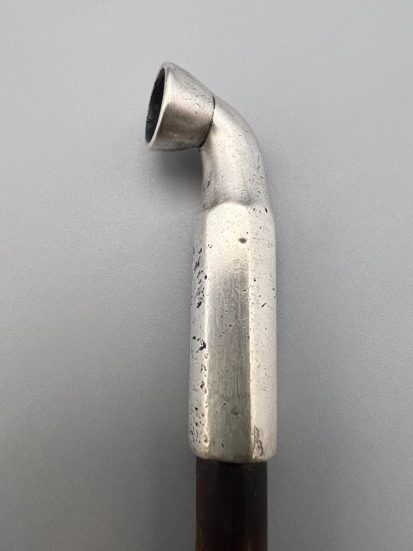 純銀製　純刻印　煙管　キセル　六角形　銀細工　アンティーク　重量約32g