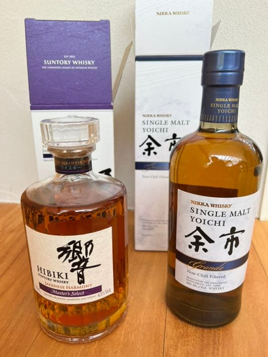 響 マスターズセレクト、余市グランデ1本、免税店限定サントリー
