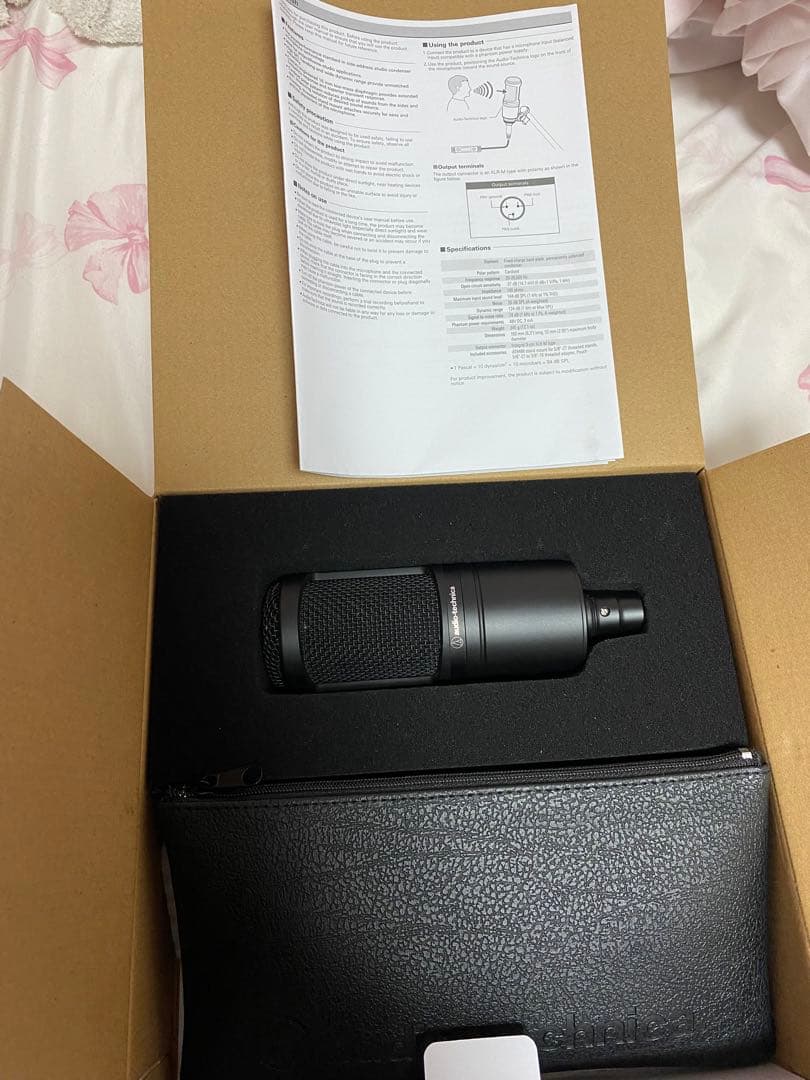 audio-technica AT2020 コンデンサーマイク ポップガード付き