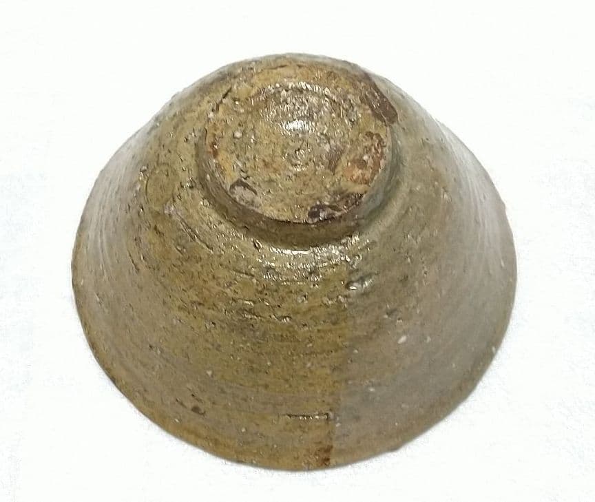 茶道具 出雲焼 伊羅保 刷毛目 茶碗 １１代 長岡住右衛門 空権